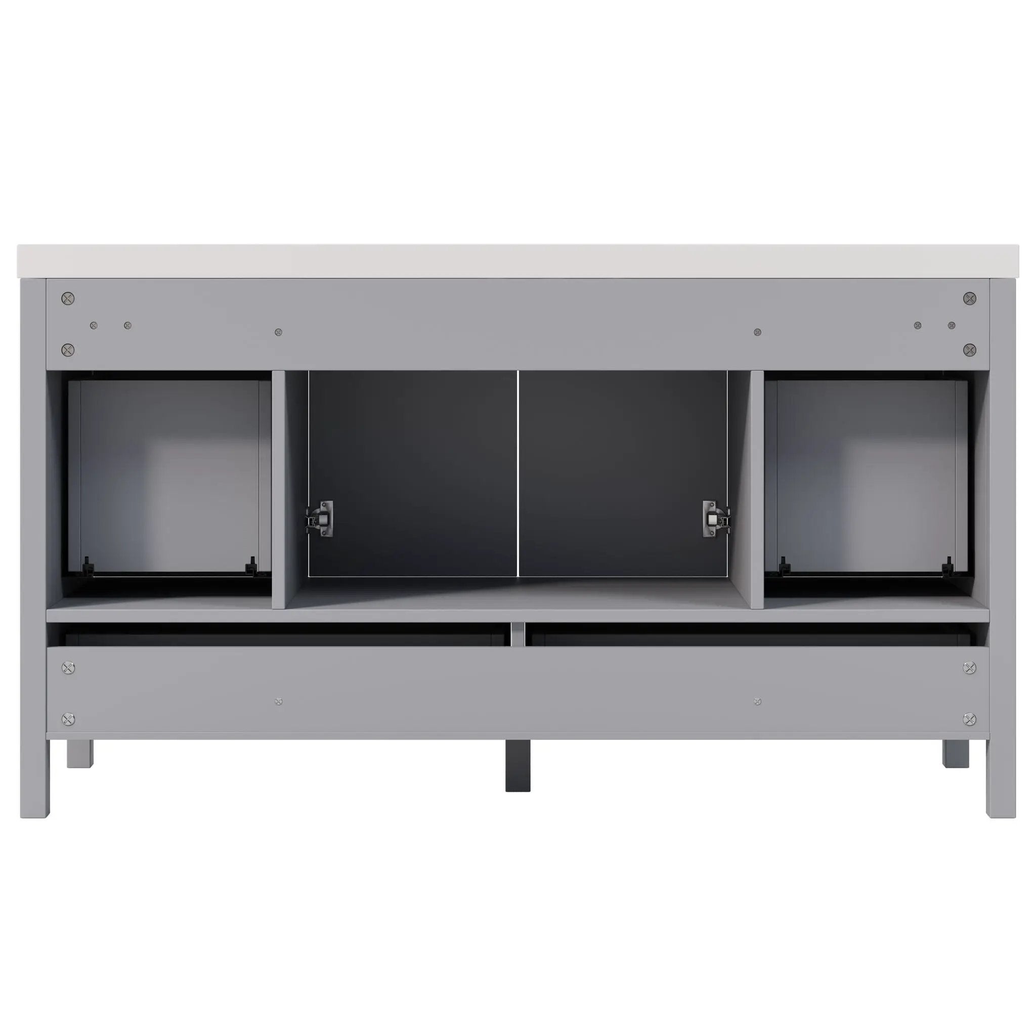 Bathroom Vanity With Separate Sink, Soft Close Doors And 4 Drawers by HouseOfZazla