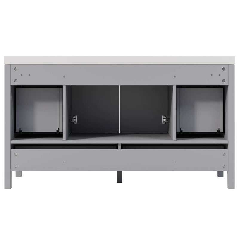Bathroom Vanity With Separate Sink, Soft Close Doors And 4 Drawers by HouseOfZazla