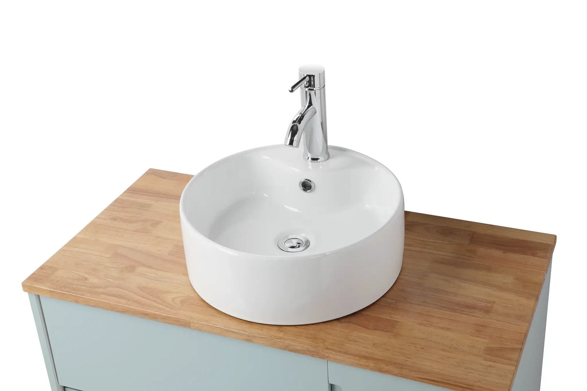 36-Inch Double Drawer + Single Door Wall-Mounted Bathroom Vanity, photo 9 of 10