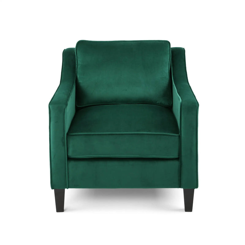 Green Velvet Upholstered Club Chair, photo 4 of 10