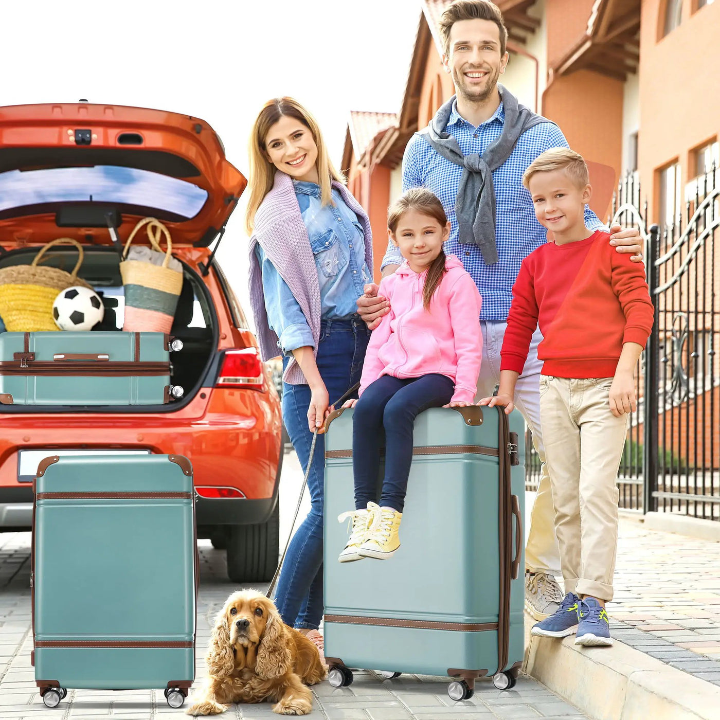Hardshell Luggage Sets 3 Pieces 20" / 24" Luggages And Cosmetic Case Spinner Suitcase With Tsa Lock Lightweight by HouseOfZazla