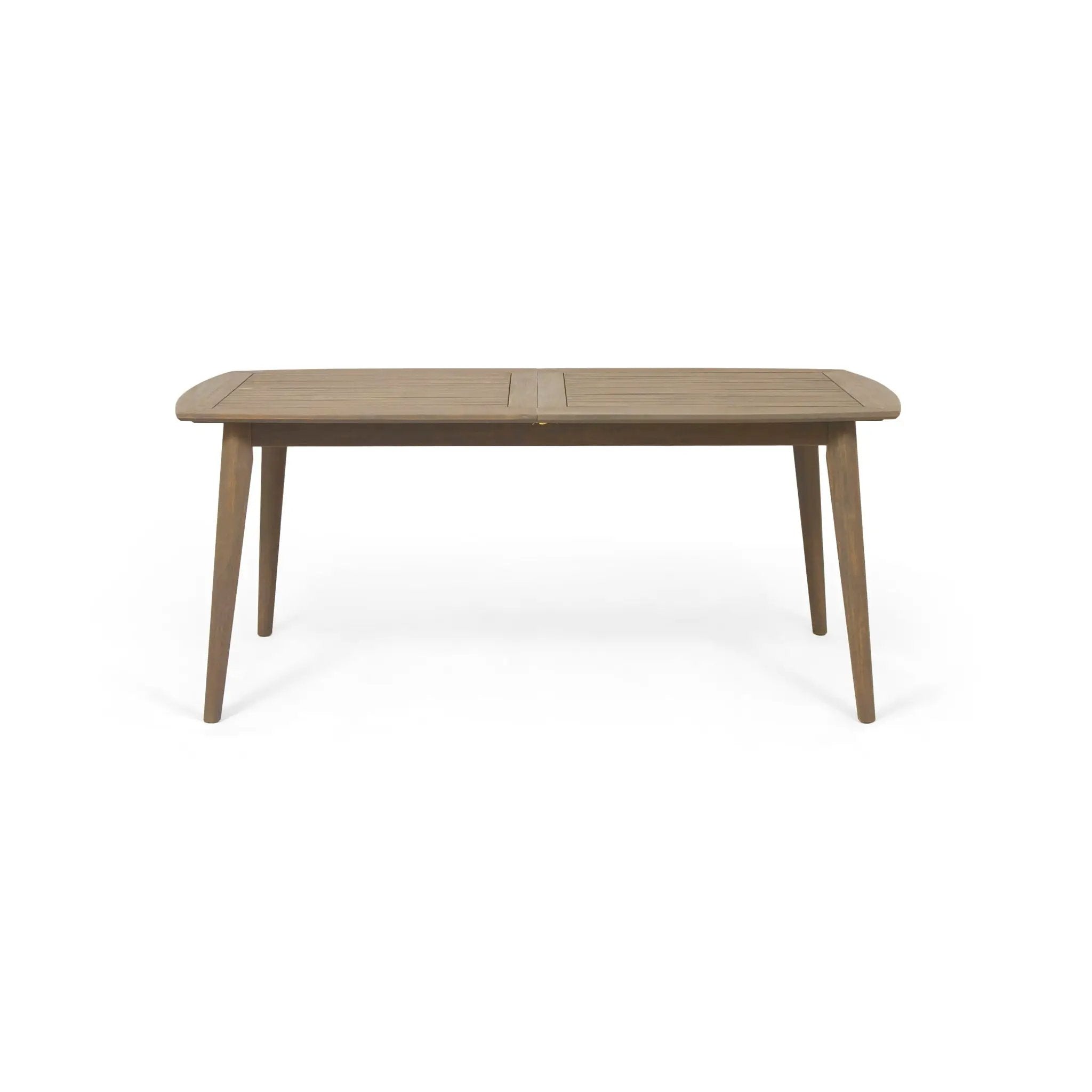 Placidity Outdoor Expandable Dining Table with Slatted Tabletop and Tapered Legs by HouseOfZazla