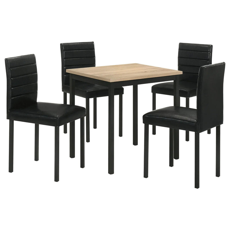 Garza 5-piece Space Saving Rectangular Dining Table Greige Oak by Unique Piece Furniture