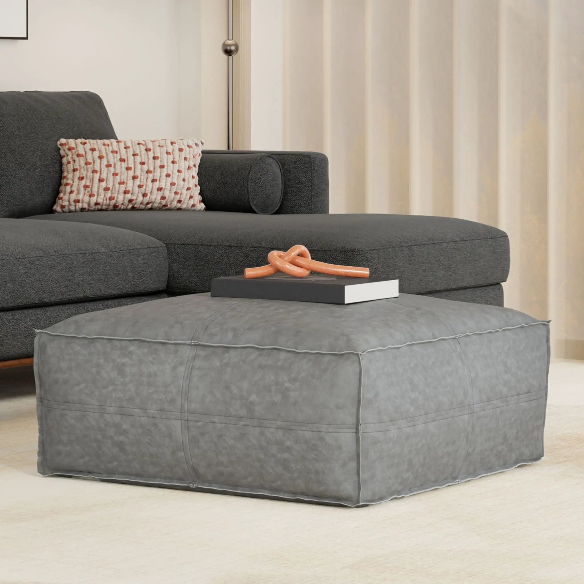 Brody - Large Square, Coffee Table Pouf by Unique Piece Furniture