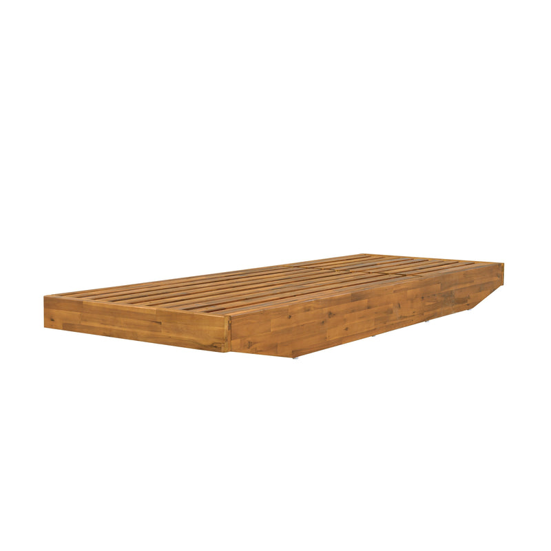 Modern Acacia Wood Outdoor Chaise Lounge by HouseOfZazla