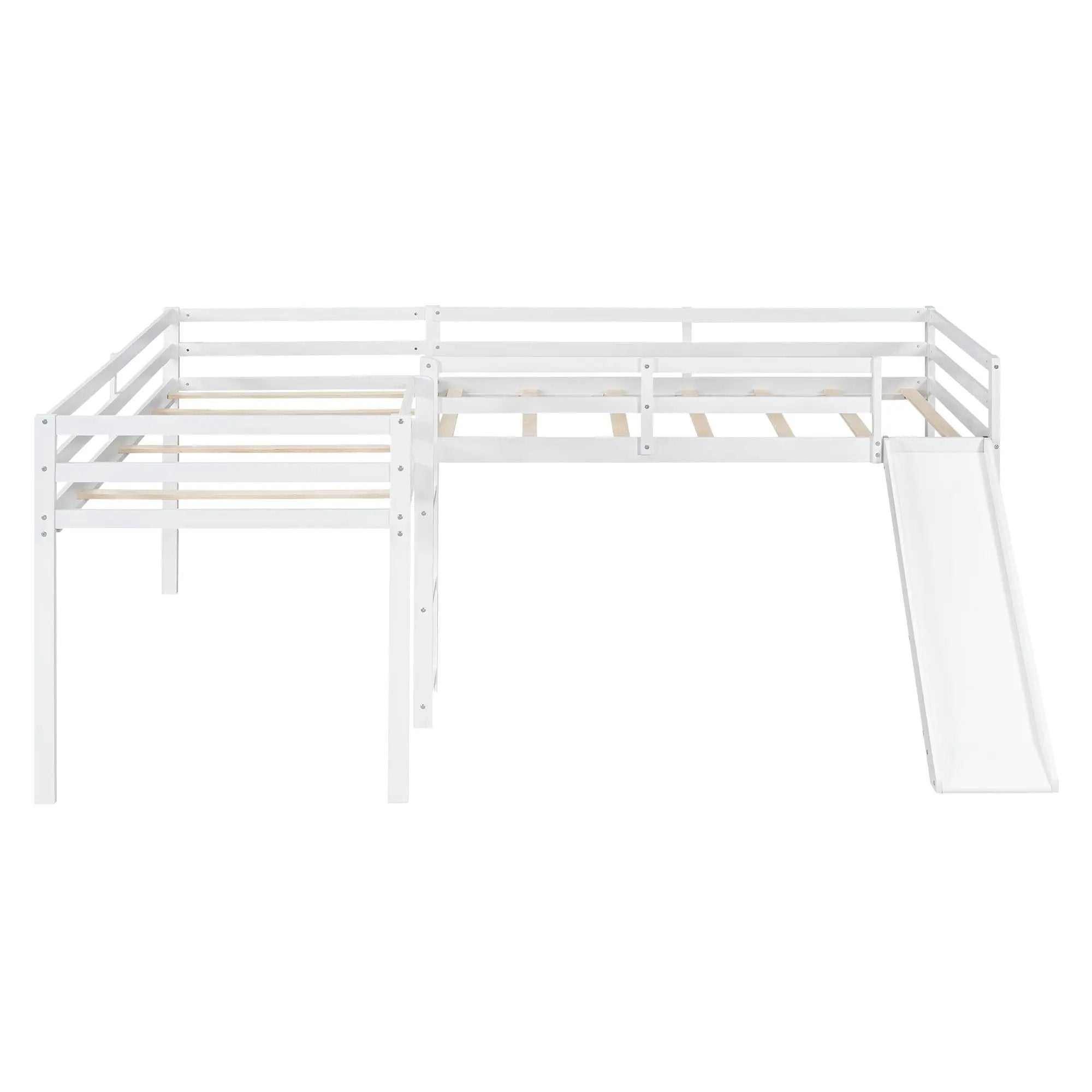 L Shaped Loft Bed With Ladder And Slide by Unique Piece Furniture