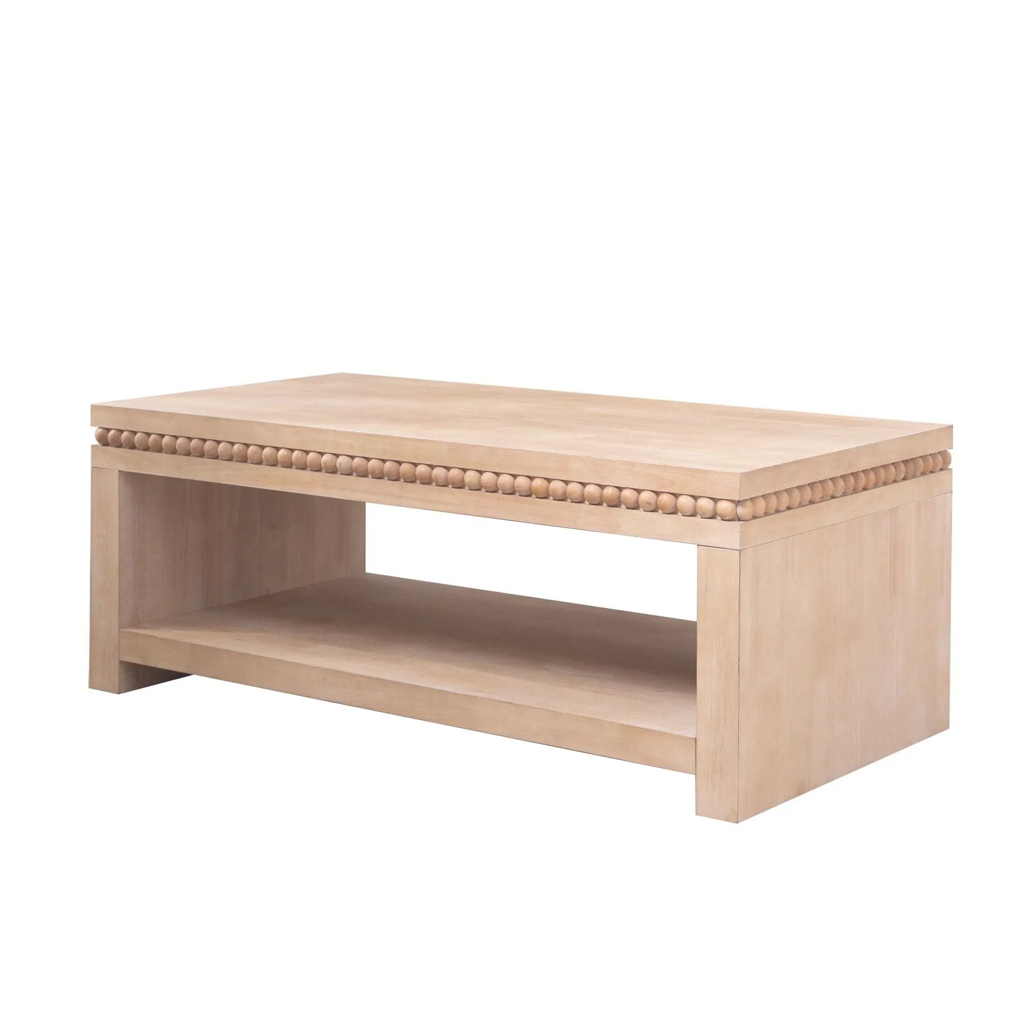 Modern Coffee Table With Beaded Trim by Unique Piece Furniture