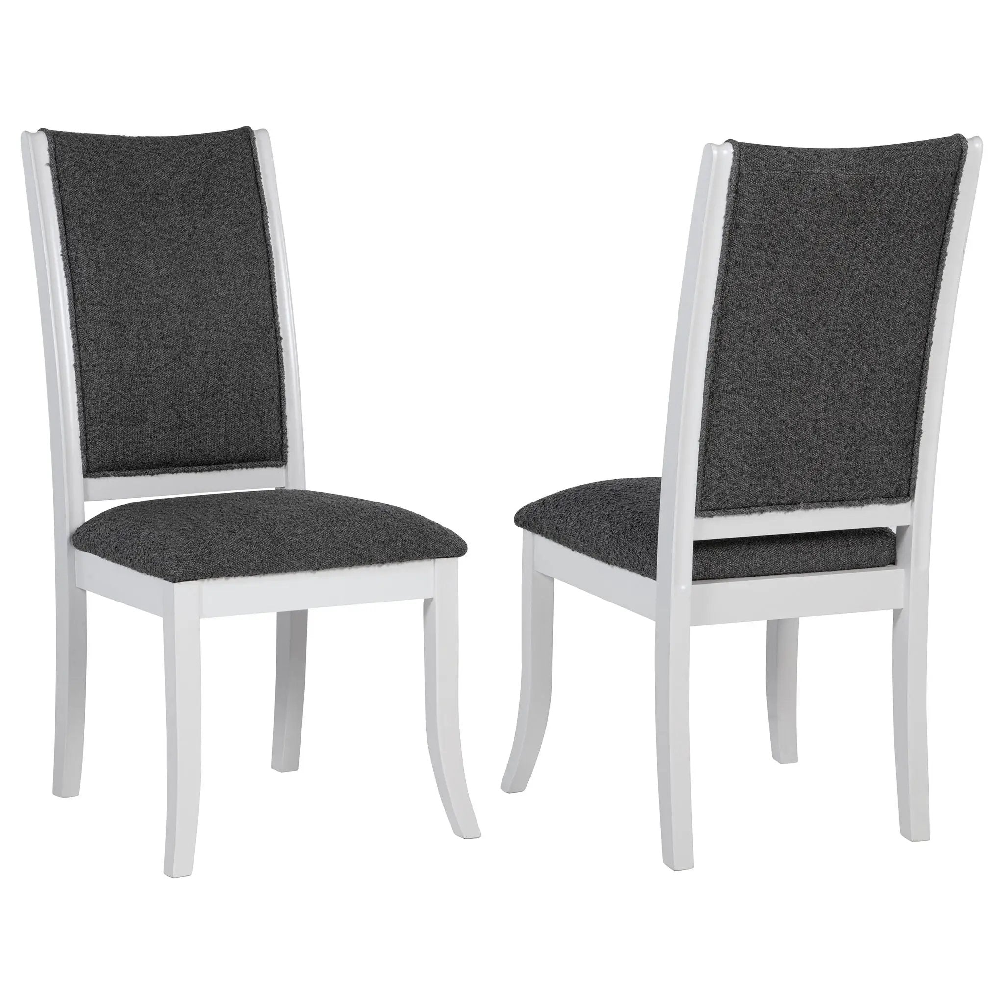 Judd Upholstered Dining Side Chair Pearl White (Set of 2) by Unique Piece Furniture