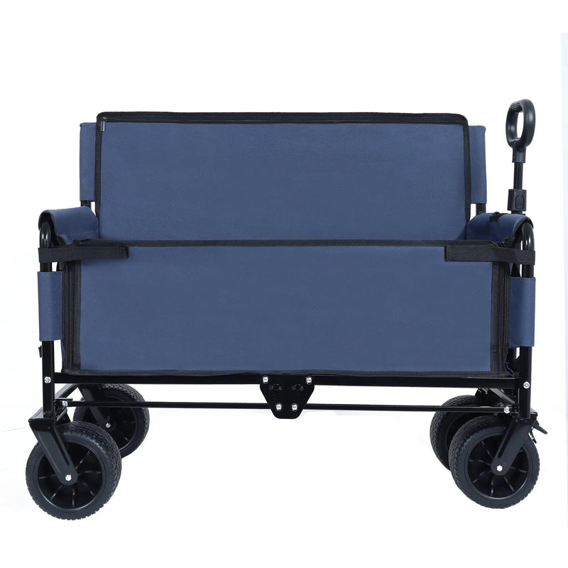 3-in-1 Convertible Folding Wagon Cart with Bench Seat & Storage by HouseOfZazla