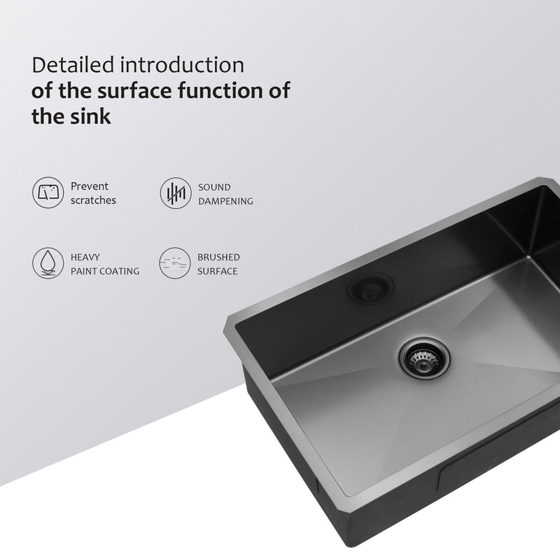 Undermount Kitchen Sink 16 Gauge Single Bowl Stainless Steel by HouseOfZazla