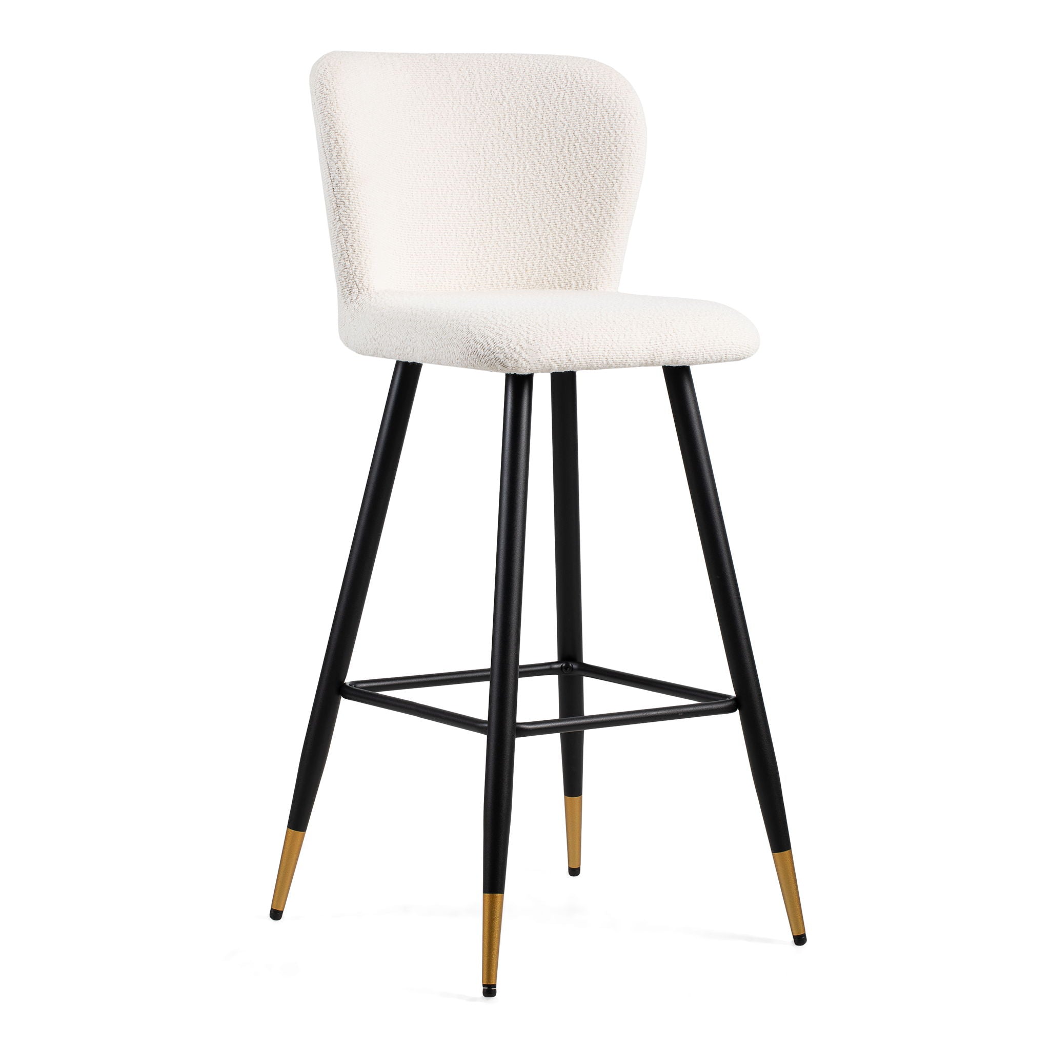 Modern Style Barstool, Tipped Ends, Suitable For Various Decoration Styles - White by HouseOfZazla