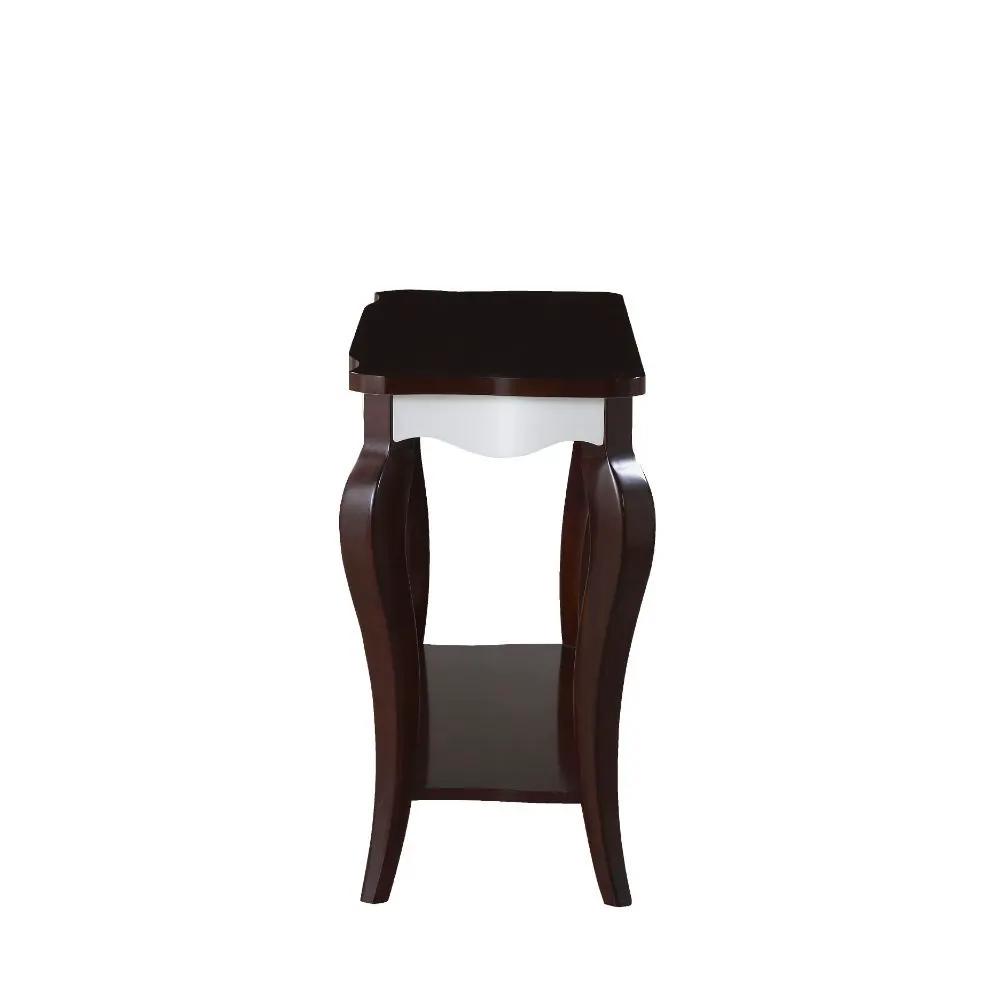 Mathias - Sofa Table - White & Walnut by Unique Piece Furniture