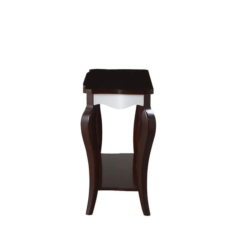 Mathias - Sofa Table - White & Walnut by Unique Piece Furniture