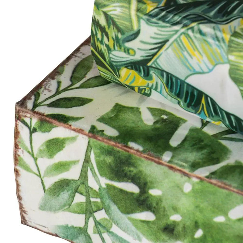 Botanical And Book Boxes (Set of 2) - White / Green by Unique Piece Furniture