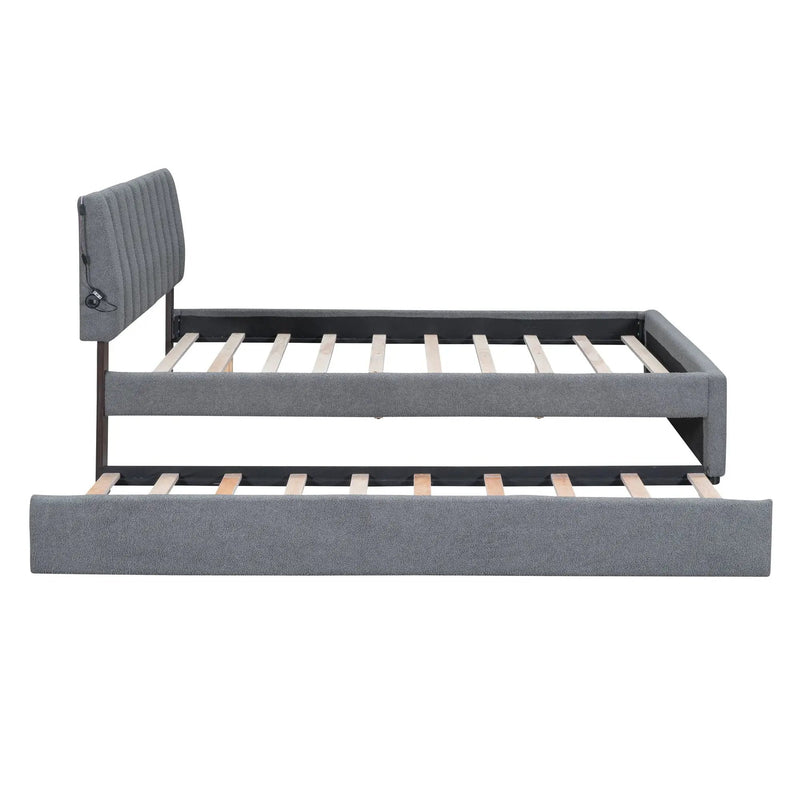 Upholstered Platform Bed With Trundle by Unique Piece Furniture