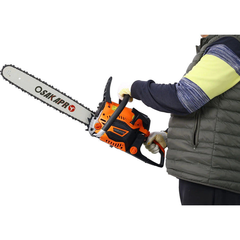 62Cc Gas Powered Chainsaw 22" 2 Cycle Petrol Handheld Chain Saw by HouseOfZazla