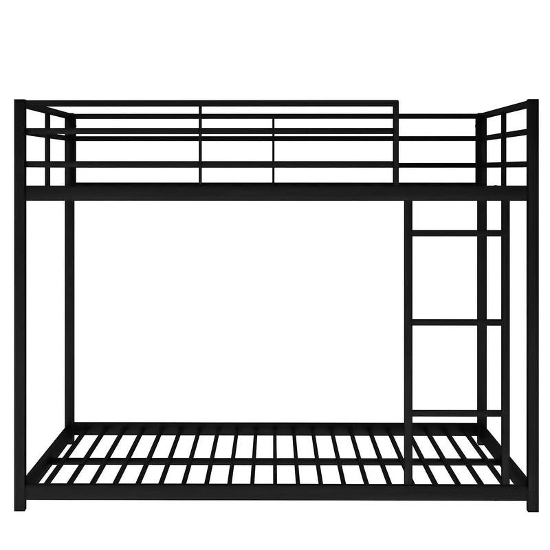 Metal Bunk Bed, Low Bunk Bed With Ladder by HouseOfZazla