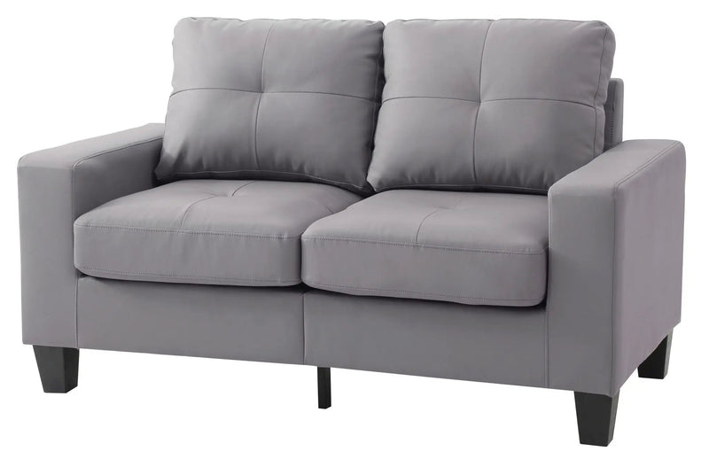 Upholstered Track Arm Loveseat For Cozy Spaces by Unique Piece Furniture