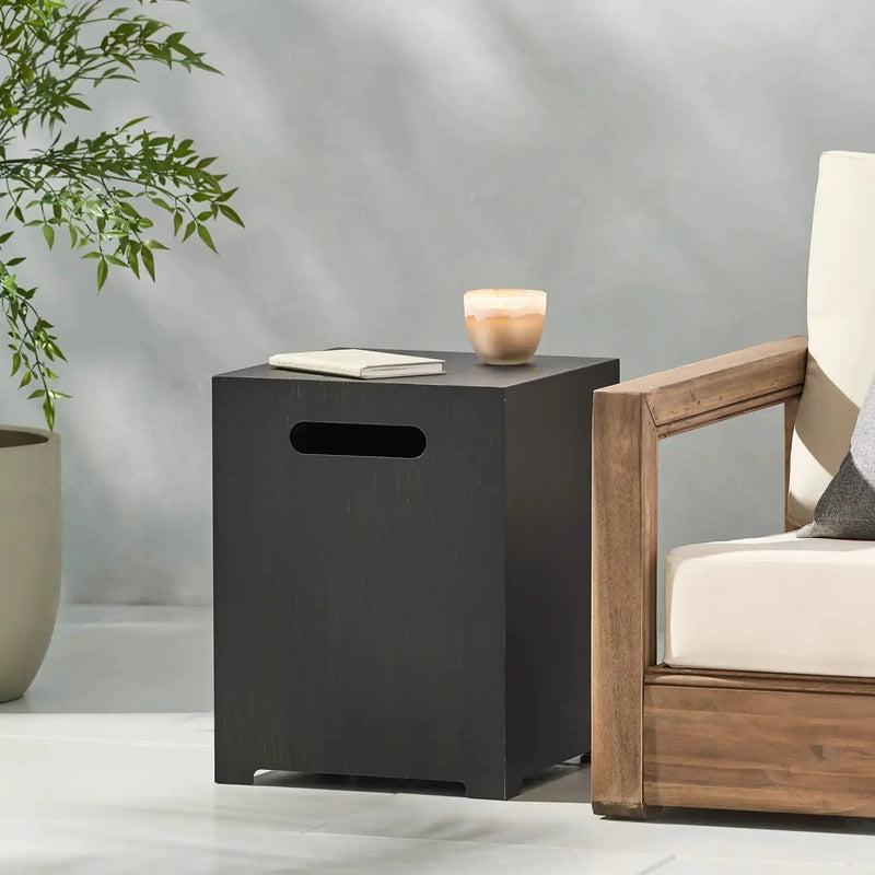 Modern Tank Holder Side Table With Powder Coated Frame by HouseOfZazla