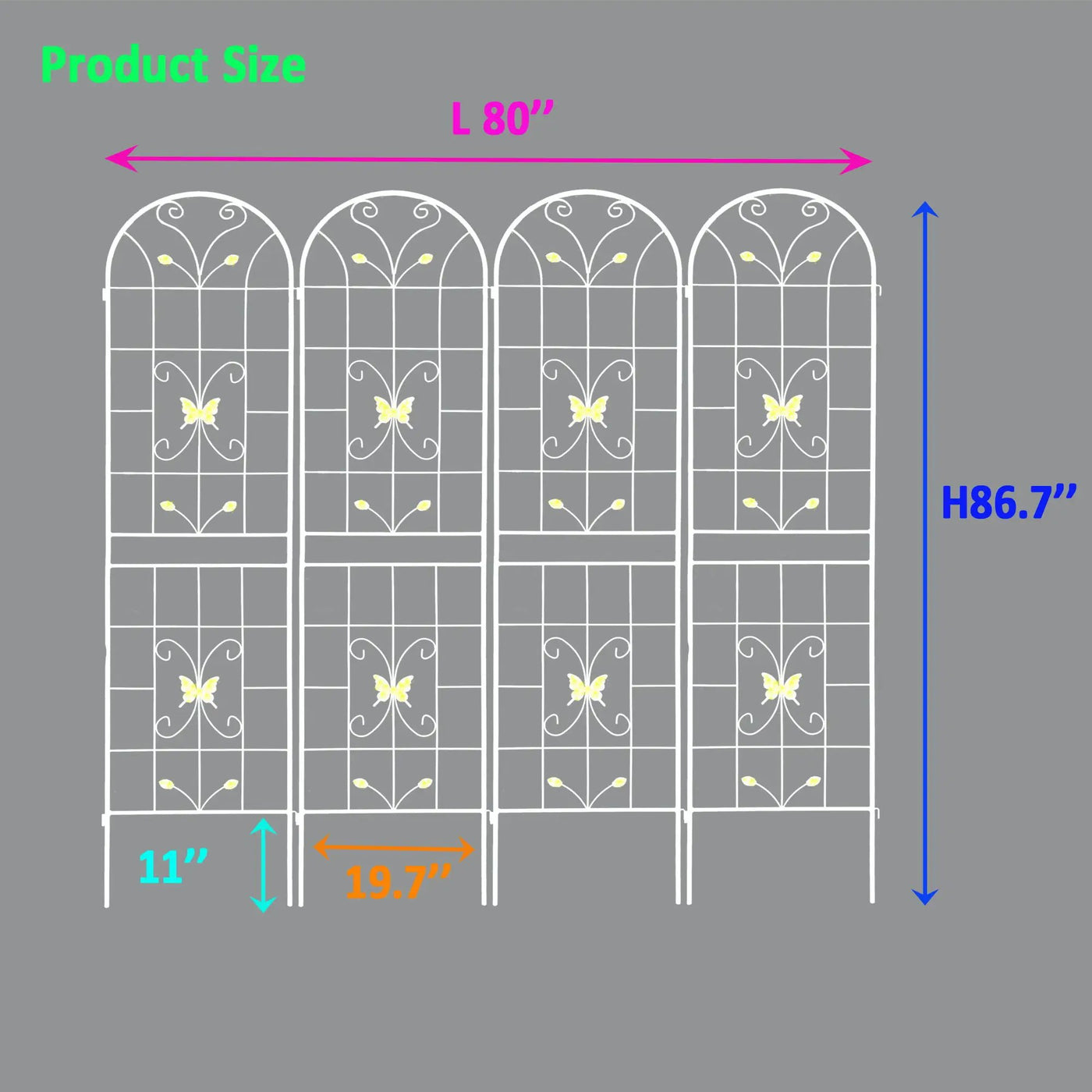 Garden Metal Trellis Rustproof Trellis For Climbing Plants Outdoor Flower Support by Unique Piece Furniture