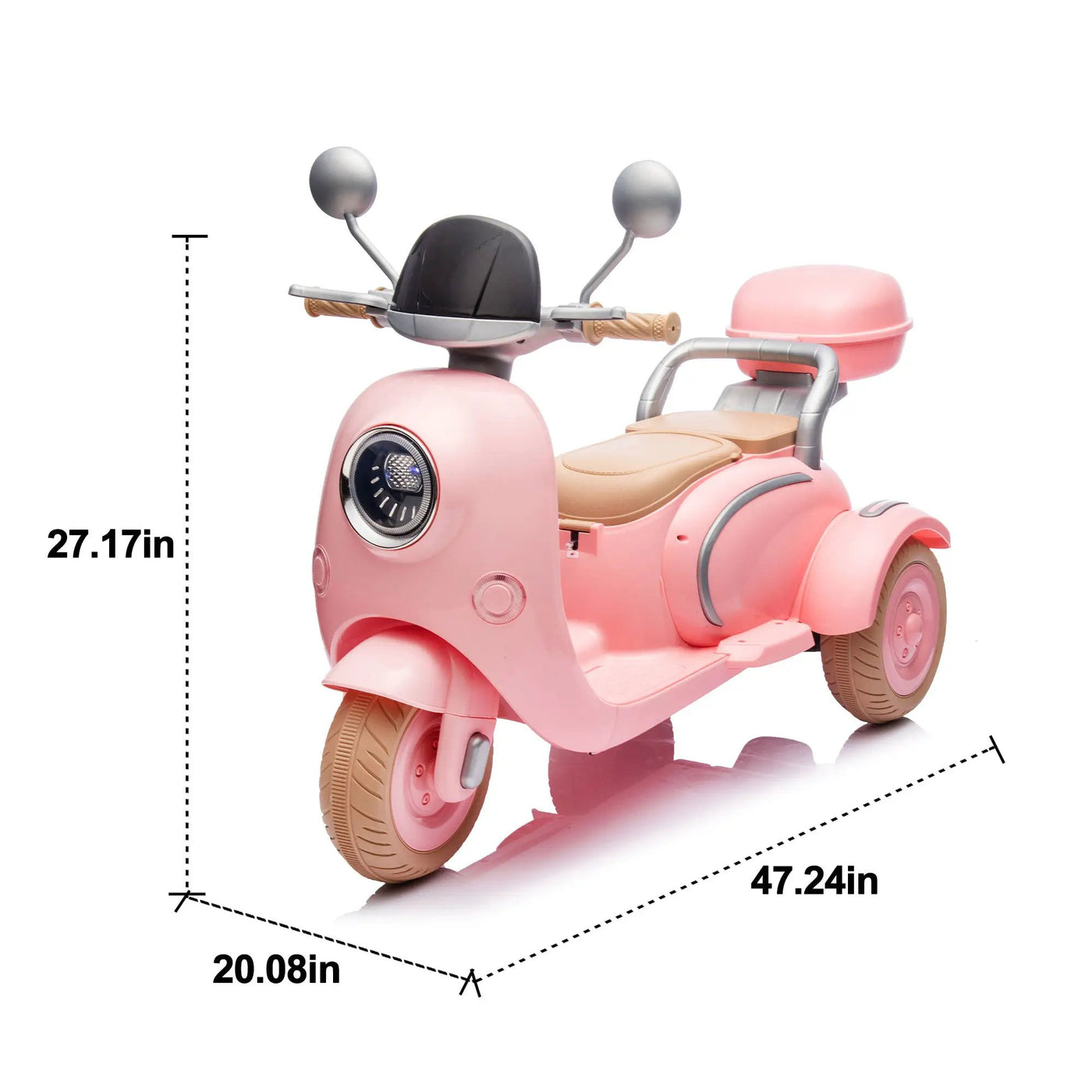12V Two Motors Kids Ride On Two-Seater Electric Motorcycle by HouseOfZazla