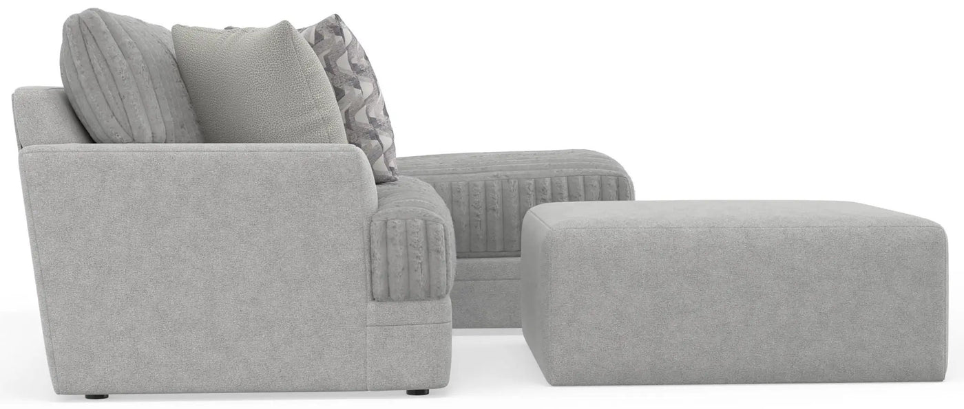 Titan - Sectional With Comfort Coil Seating, Cocktail Ottoman And Accent Pillows Included by Unique Piece Furniture