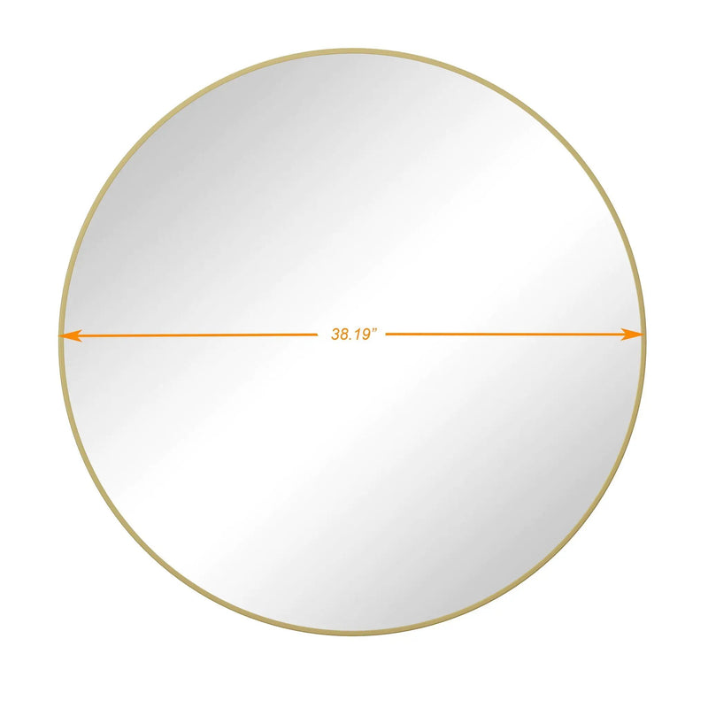 Wall Circular Mirror Metal Framed Mirror Round Vanity Mirror Dressing Mirror, For Bathroom, Living Room, Bedroom Wall Decor by HouseOfZazla