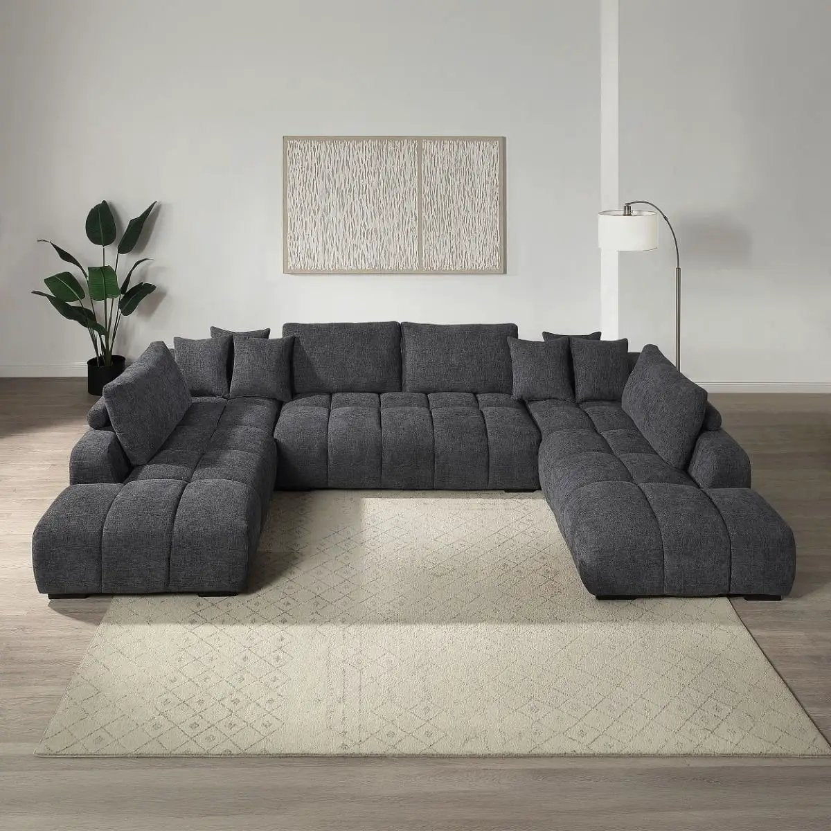 Chosen - Sectional Sofa With 3 Pillows by Unique Piece Furniture