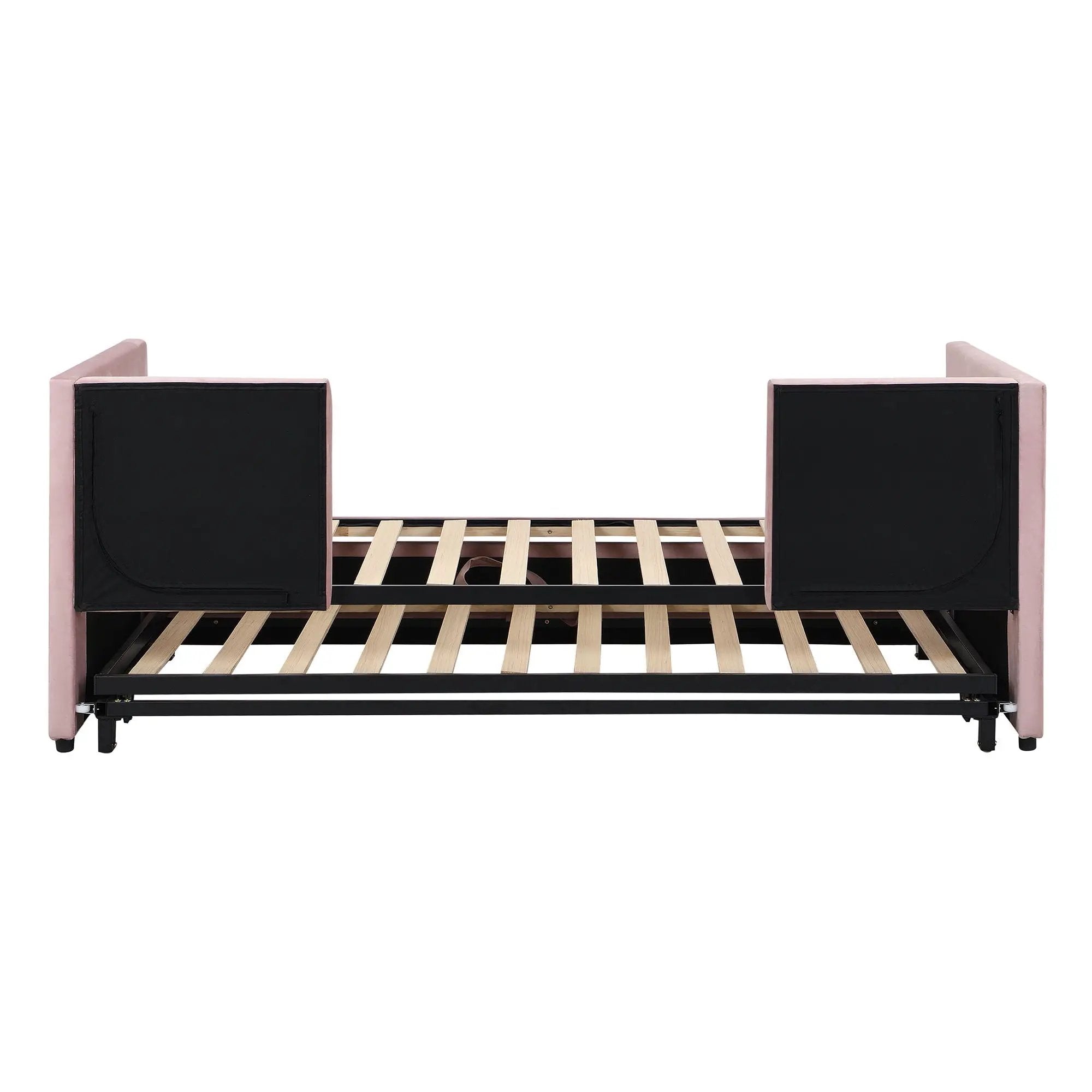 Twin Size Upholstered Daybed With Pop Up Trundle by HouseOfZazla