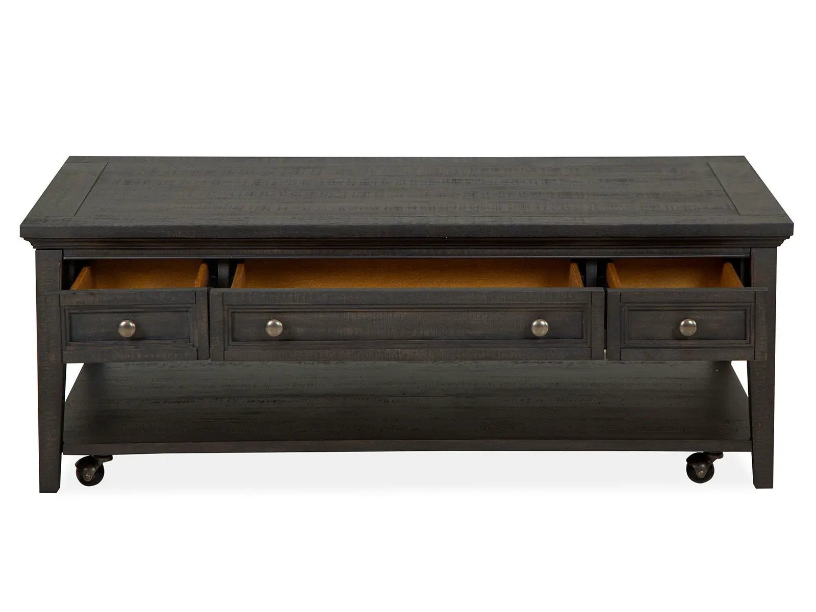 Westley Falls - Rectangular Cocktail Table With Casters - Graphite by Unique Piece Furniture