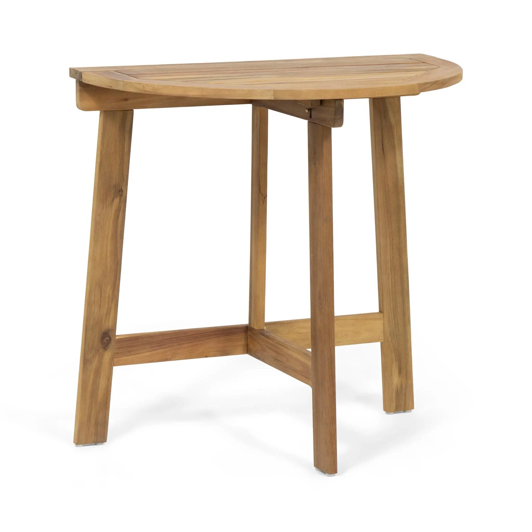 Outdoor Half Round Folding Acacia Wood Bistro Table by HouseOfZazla