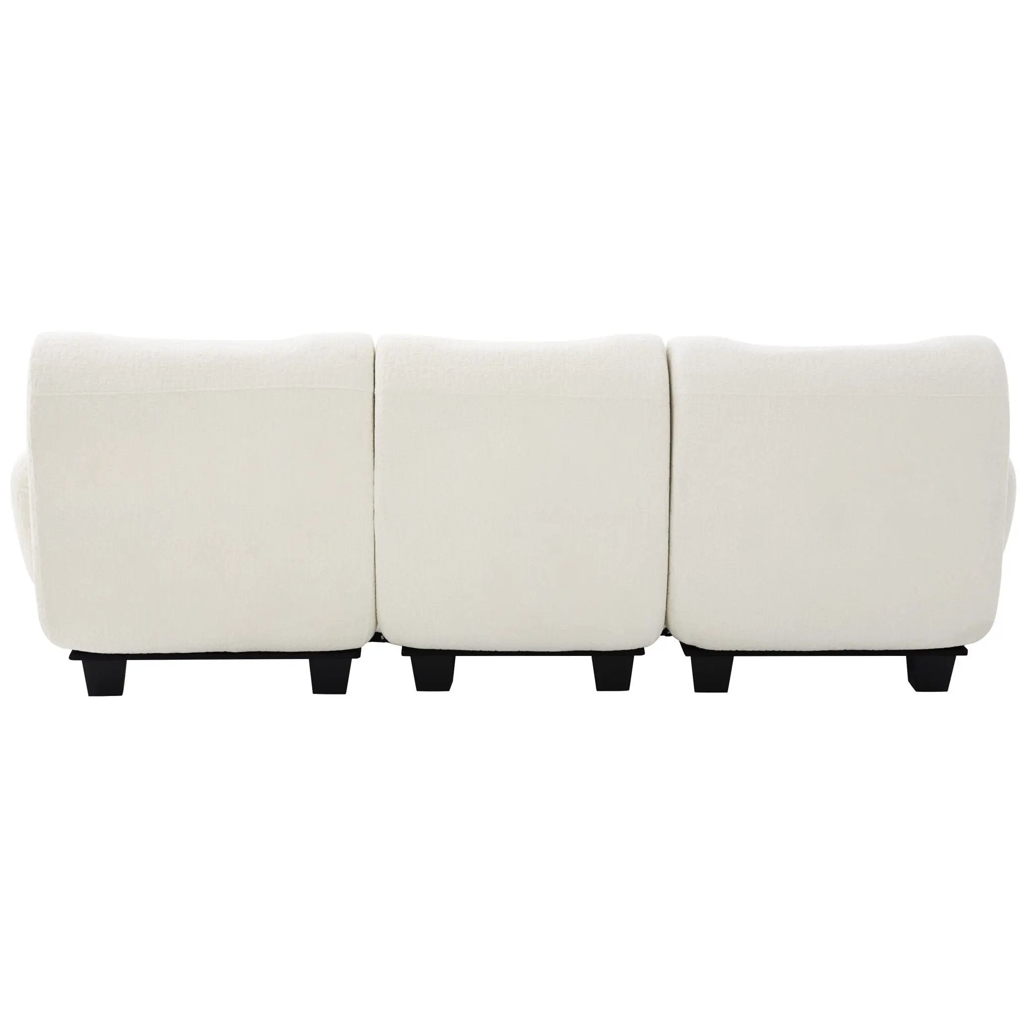 3 Seater Sofa Couch With Curved Armrests by HouseOfZazla