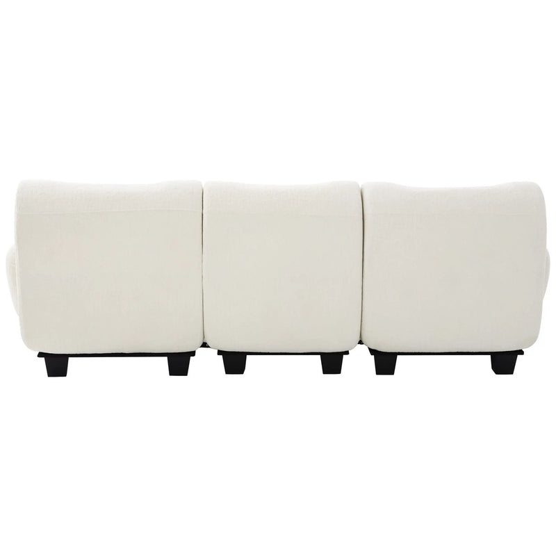 3 Seater Sofa Couch With Curved Armrests by HouseOfZazla