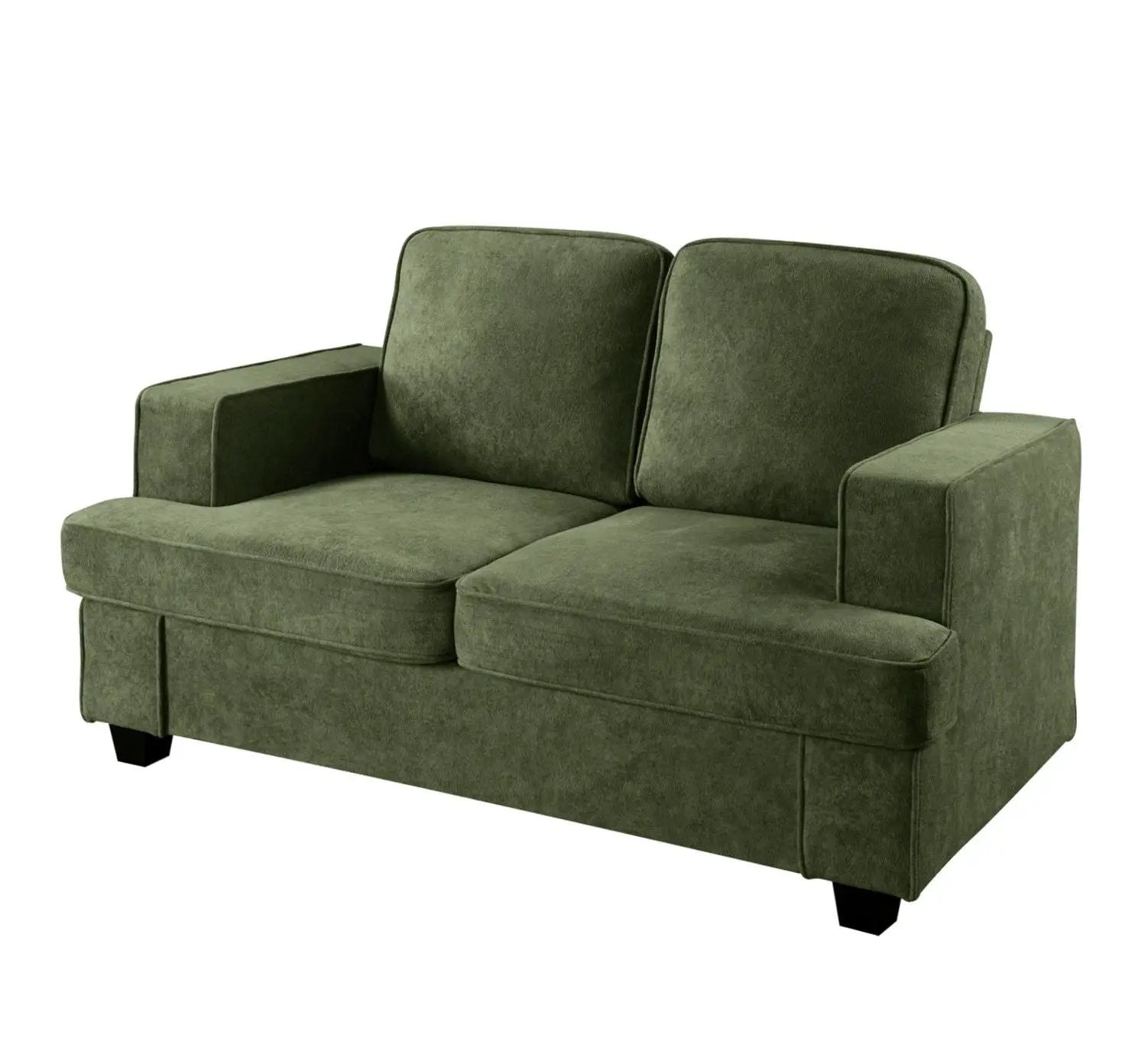 Modern Loveseat, Comfortable 2 Seater Couch With Deep Seating, Loose Back Cushions, Wide Arms by Unique Piece Furniture