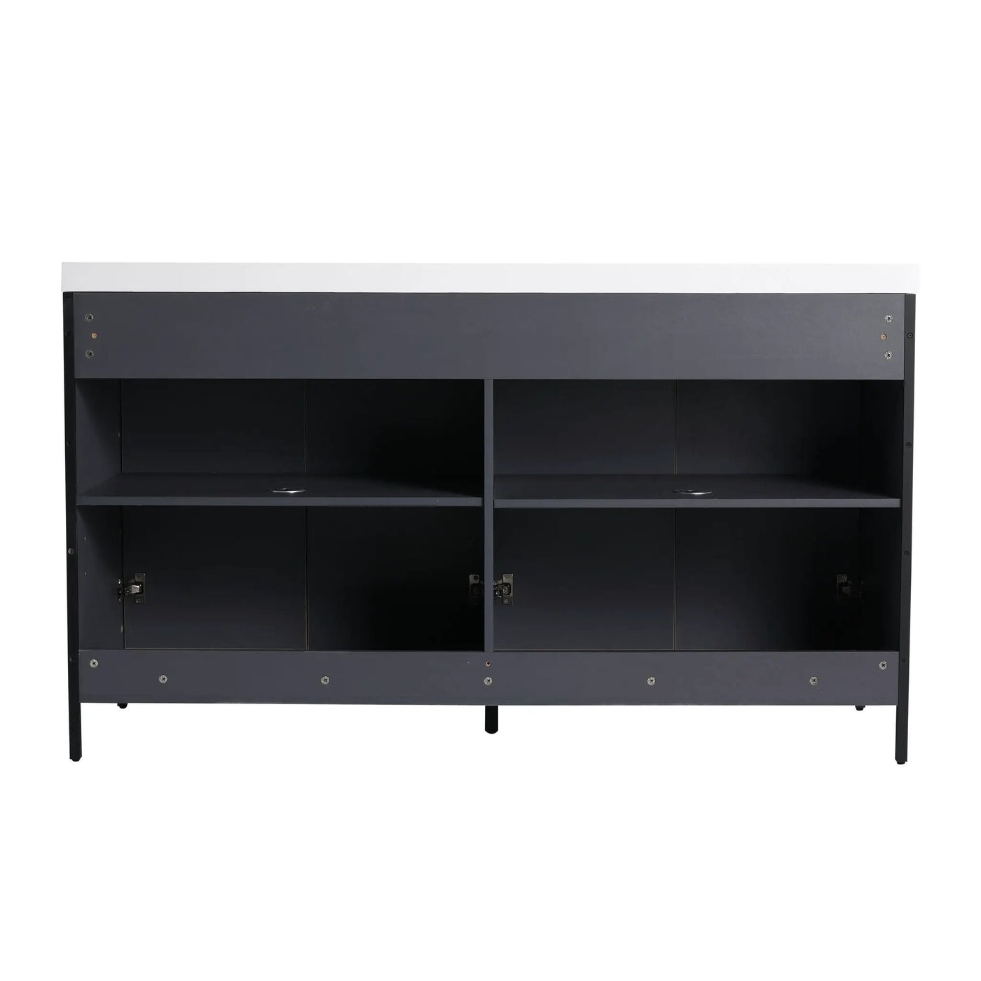 Contemporary Freestanding Bathroom Vanity With Adjustable Shelves by Unique Piece Furniture