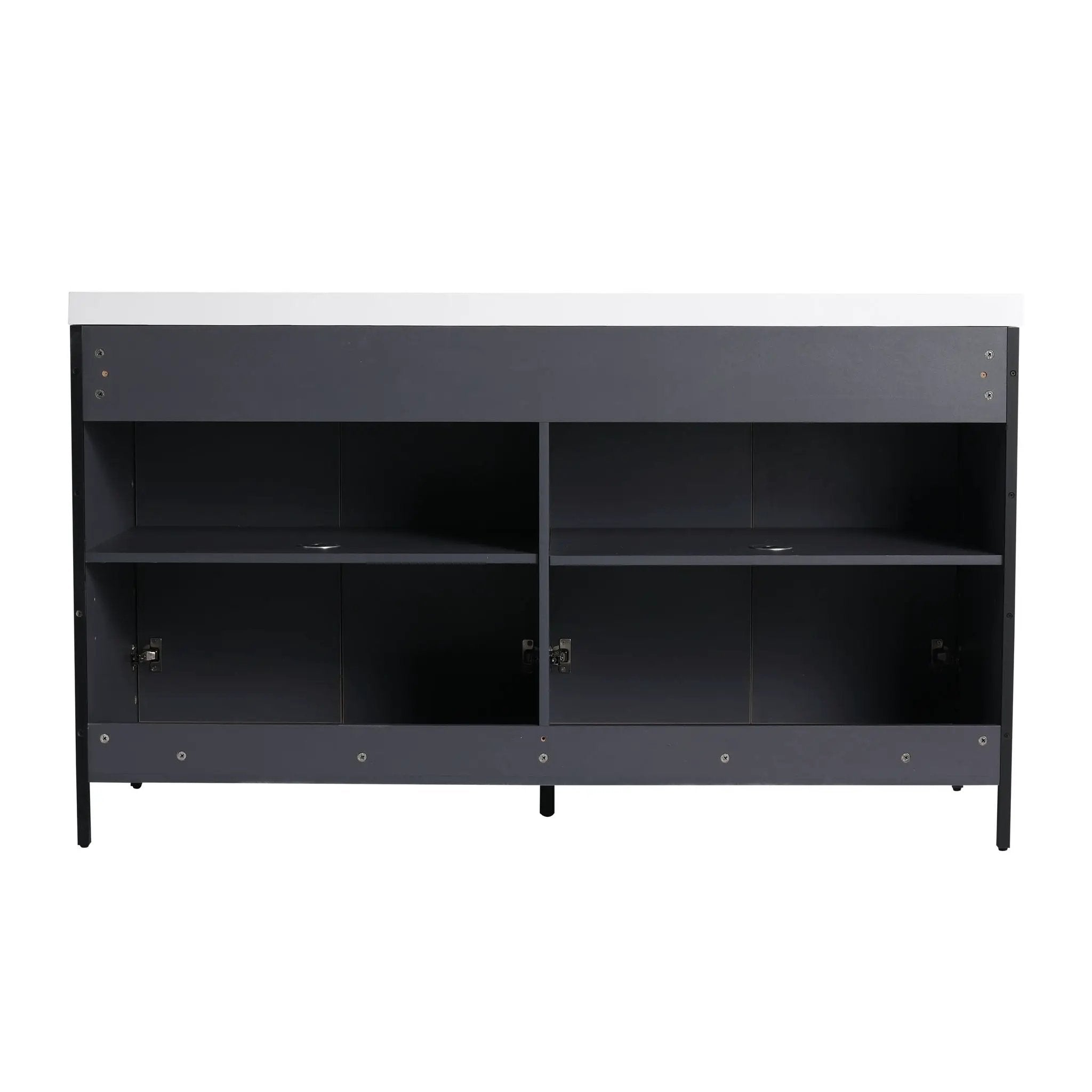 Contemporary Freestanding Bathroom Vanity With Adjustable Shelves by Unique Piece Furniture