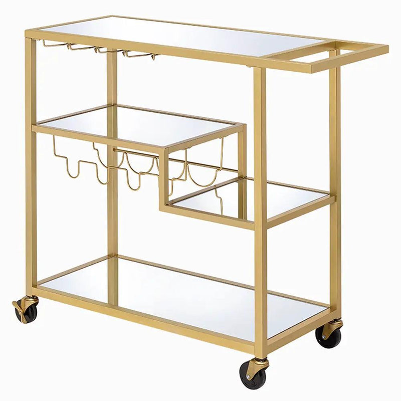 Adamsen - Serving Cart - Mirrored & Champagne by Unique Piece Furniture