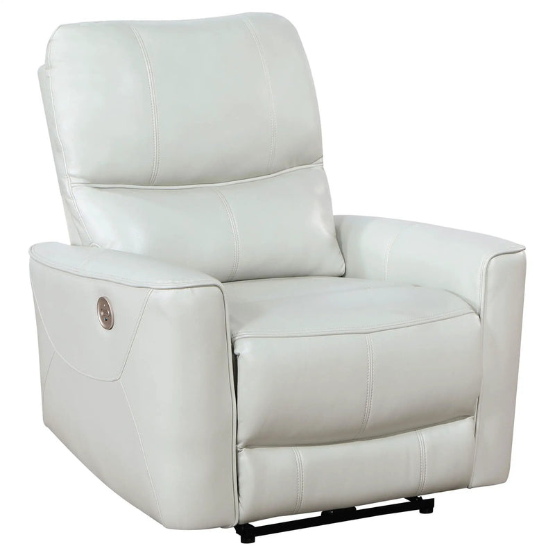 Dove Upholstered Power Recliner Chair With Smooth Power Recline And USB Charging - Gray by Unique Piece Furniture