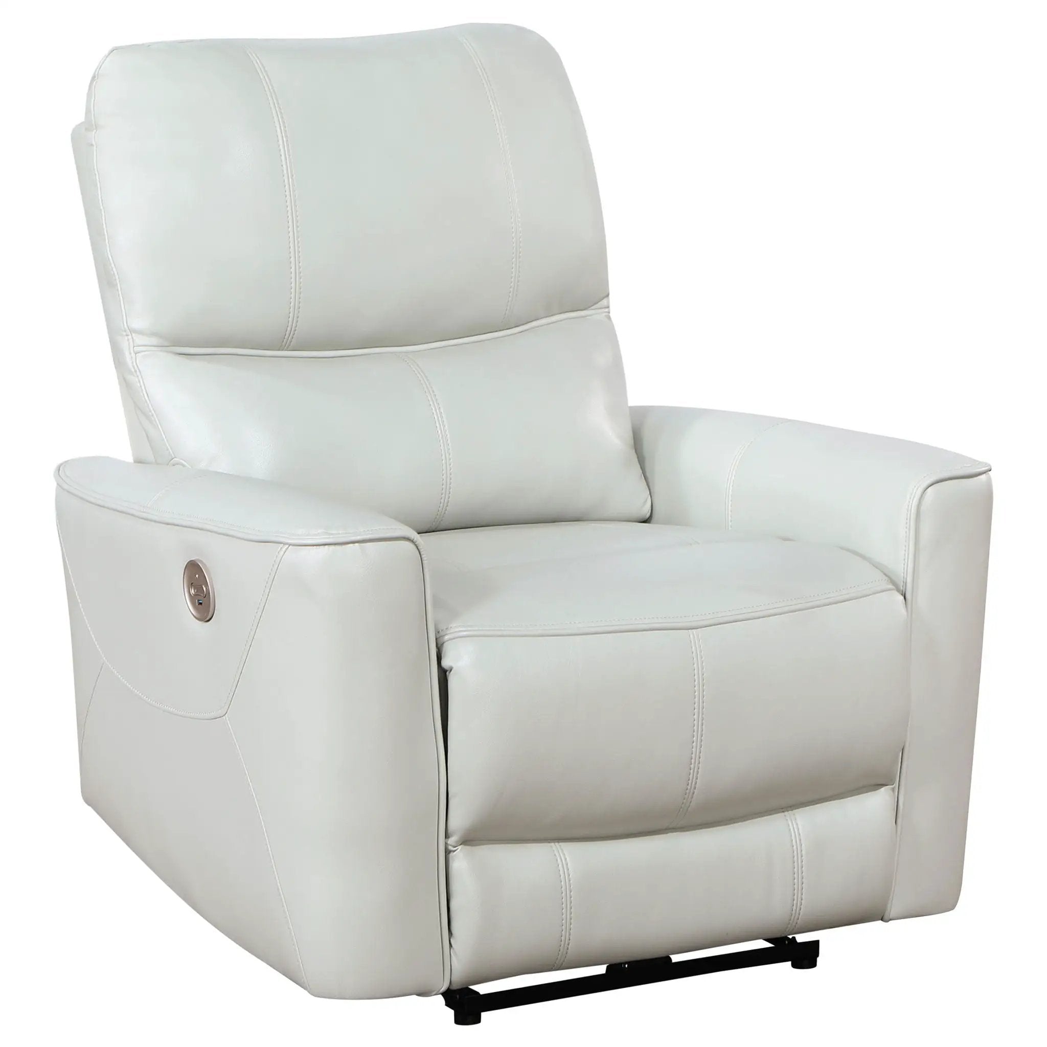 Dove Upholstered Power Recliner Chair With Smooth Power Recline And USB Charging - Gray by HouseOfZazla