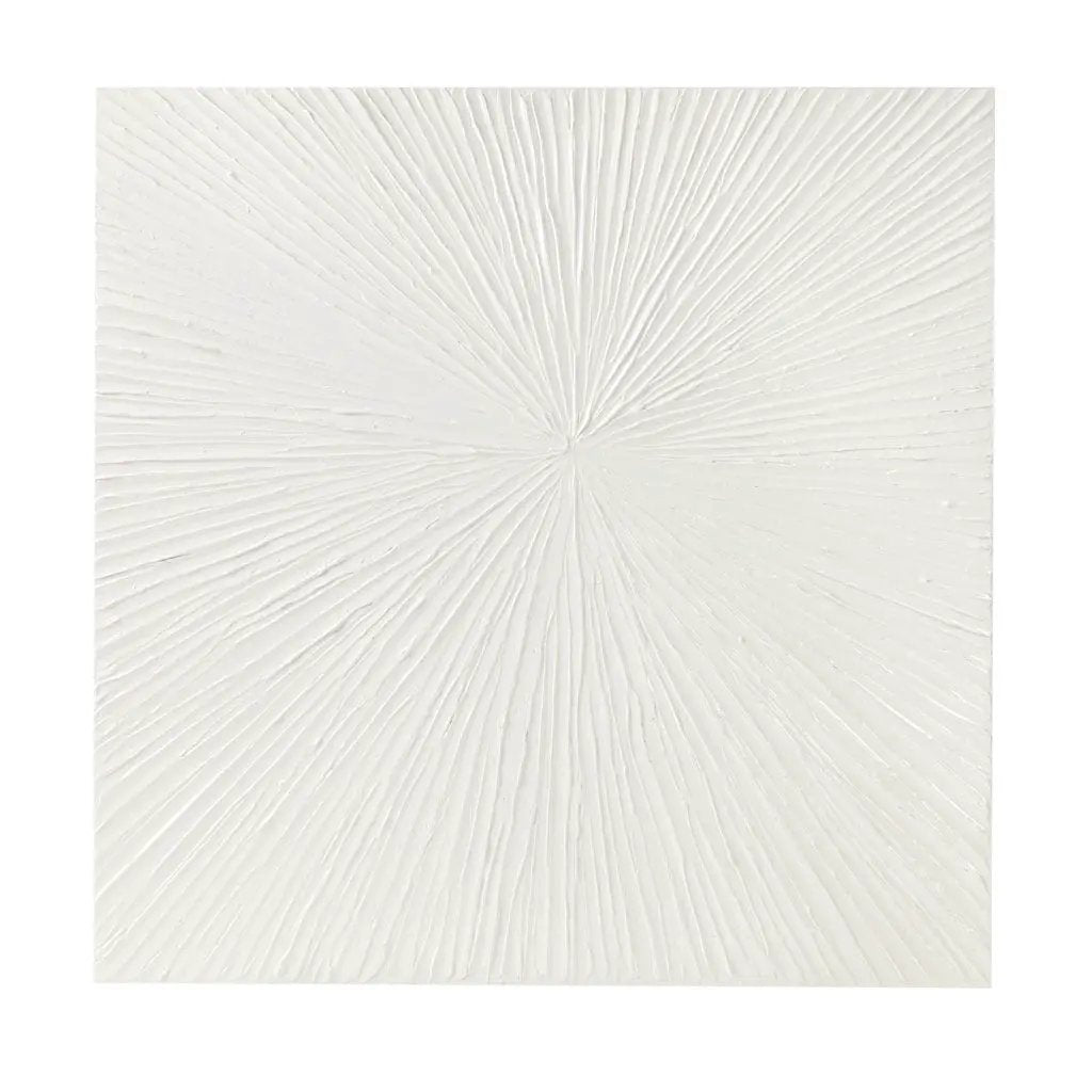 Luminous Burst Signature White Gloss Dimensional Resin Wall Art by HouseOfZazla