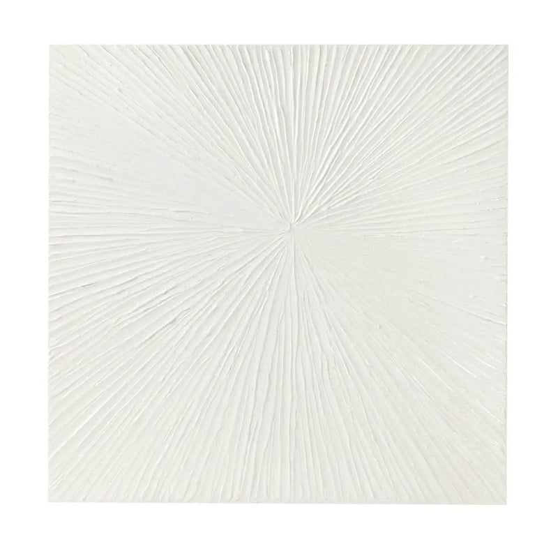 Luminous Burst Signature White Gloss Dimensional Resin Wall Art by HouseOfZazla