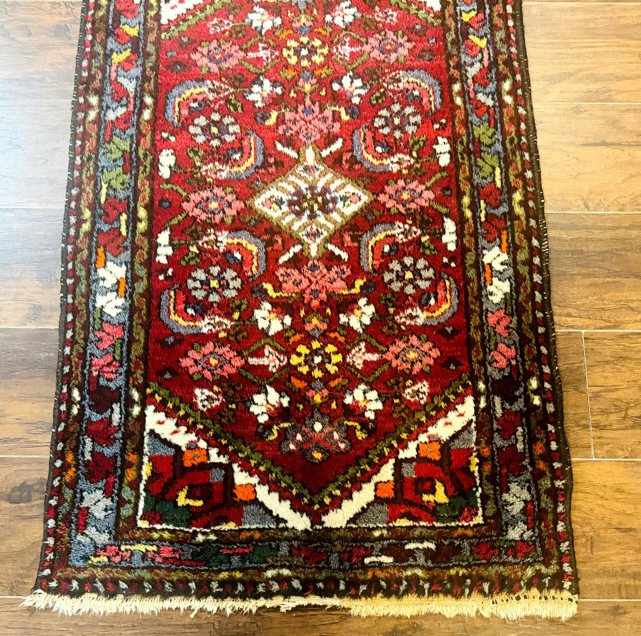 Small Red Persian Tribal Rug 2.6 x 4, Wool Rug, Persian Hamadan Rug by Jewel Rugs