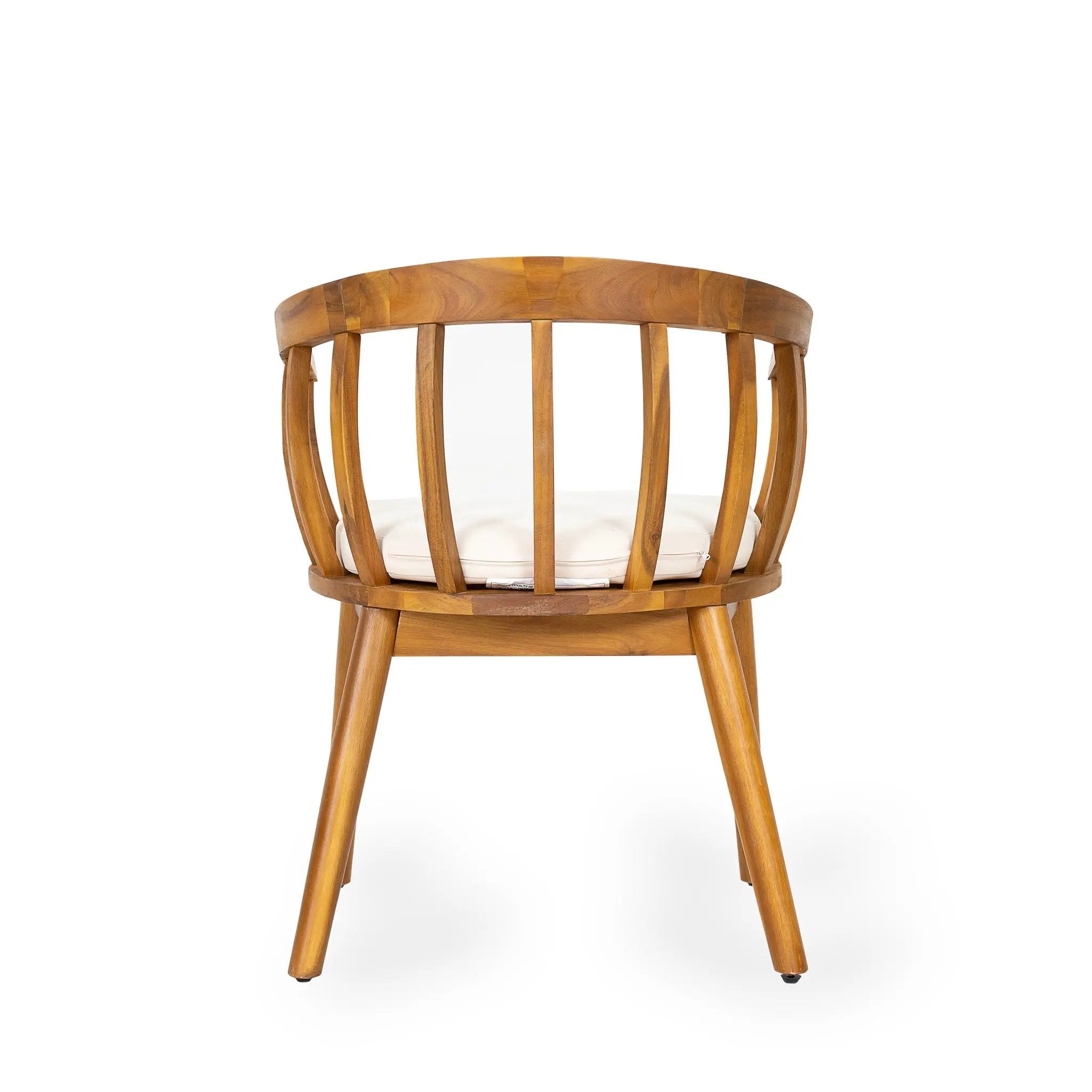 Klismos Dining Armchair (Set of 2) - Teak / Beige by HouseOfZazla