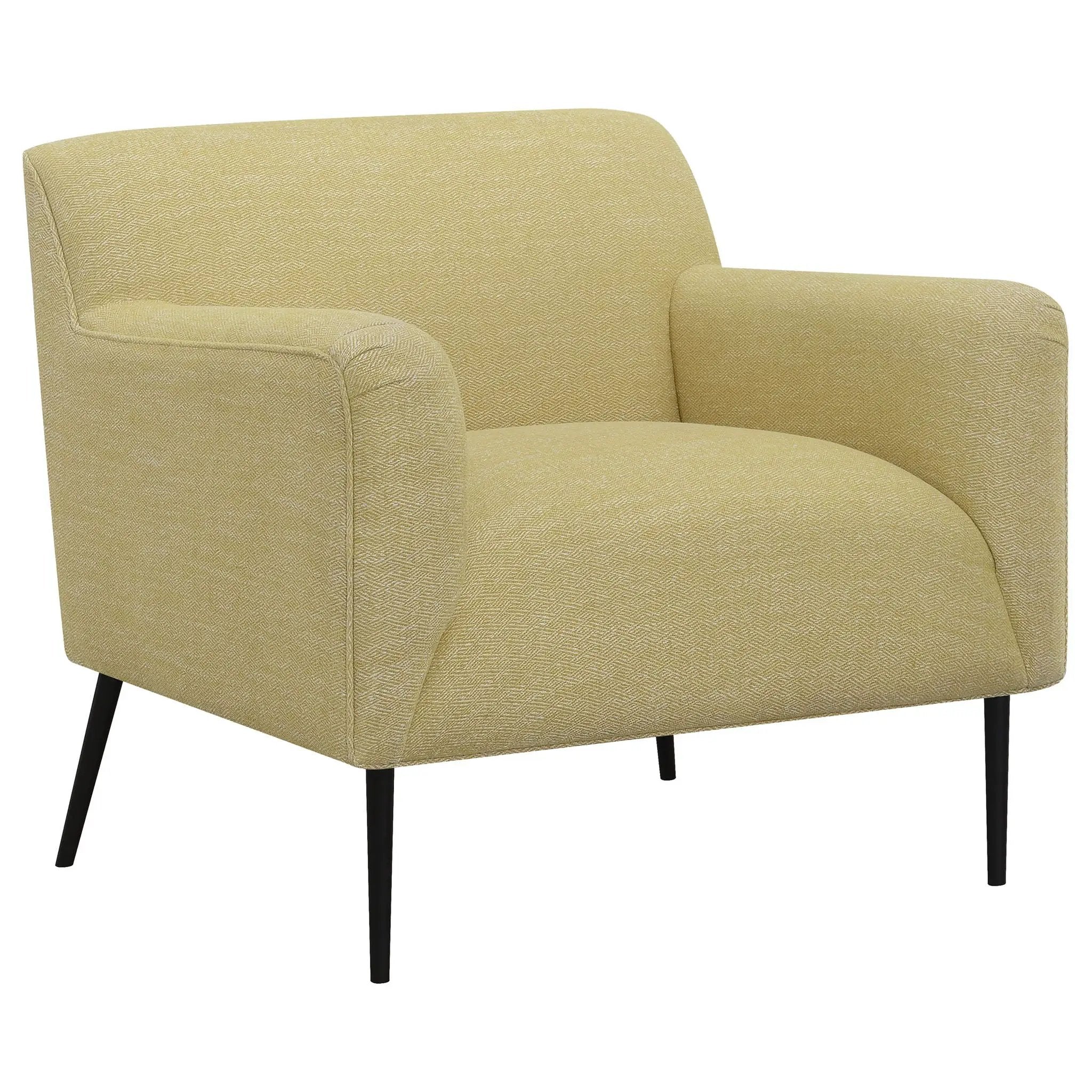 Darlene - Upholstered English Arm Accent Chair - Yellow by HouseOfZazla