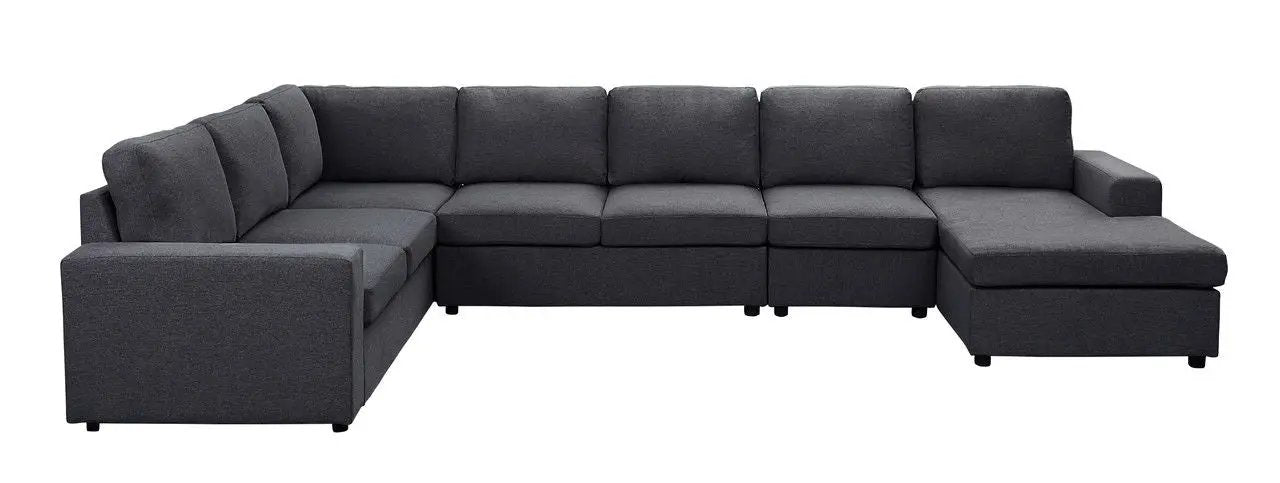 Hayden - 7 Seat Reversible Modular Sectional Sofa Chaise by HouseOfZazla