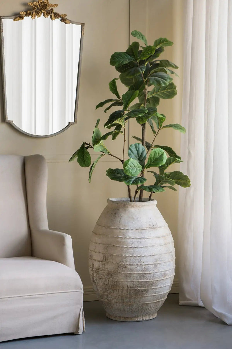 22.4x22.4x30.5" Large Magnesium Flower Pot with Weathered Finish by HouseOfZazla