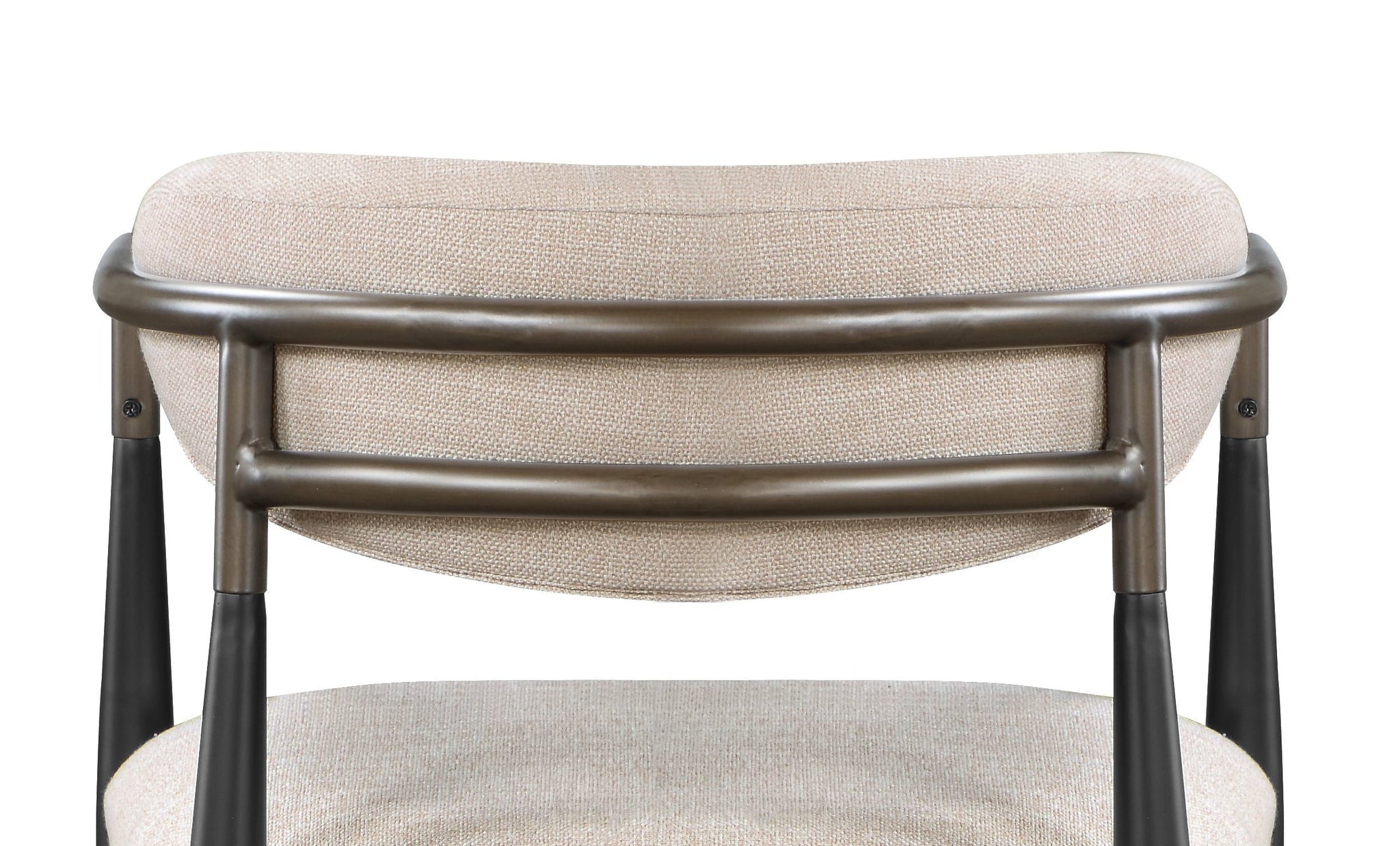 Set of 2 Beige and Black Armchair with Open Back by BLAKHOM