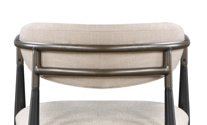 Set of 2 Beige and Black Armchair with Open Back by BLAKHOM
