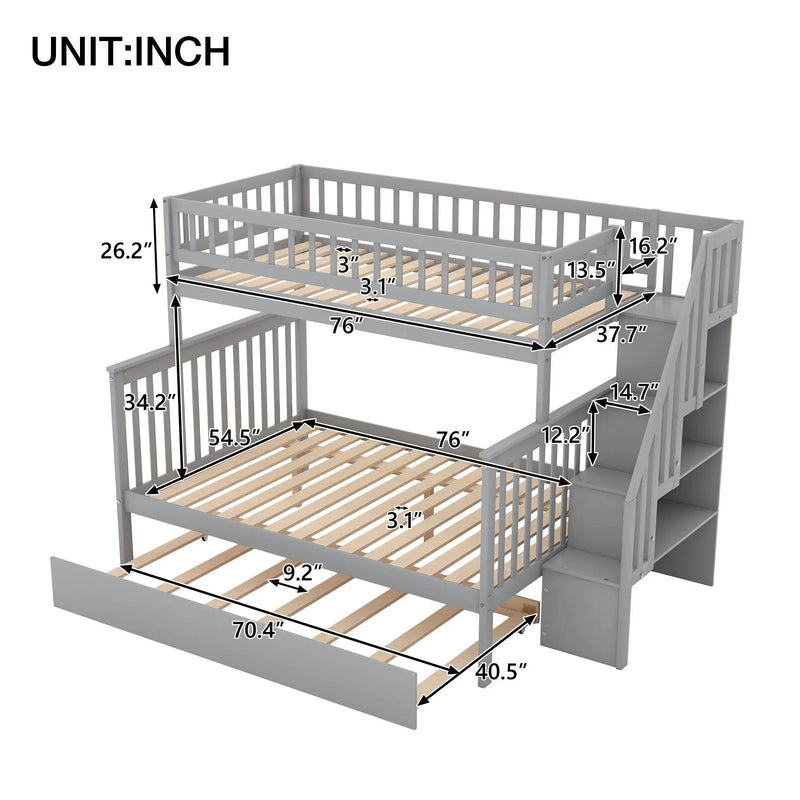 Bunk Bed With Staircase by Unique Piece Furniture