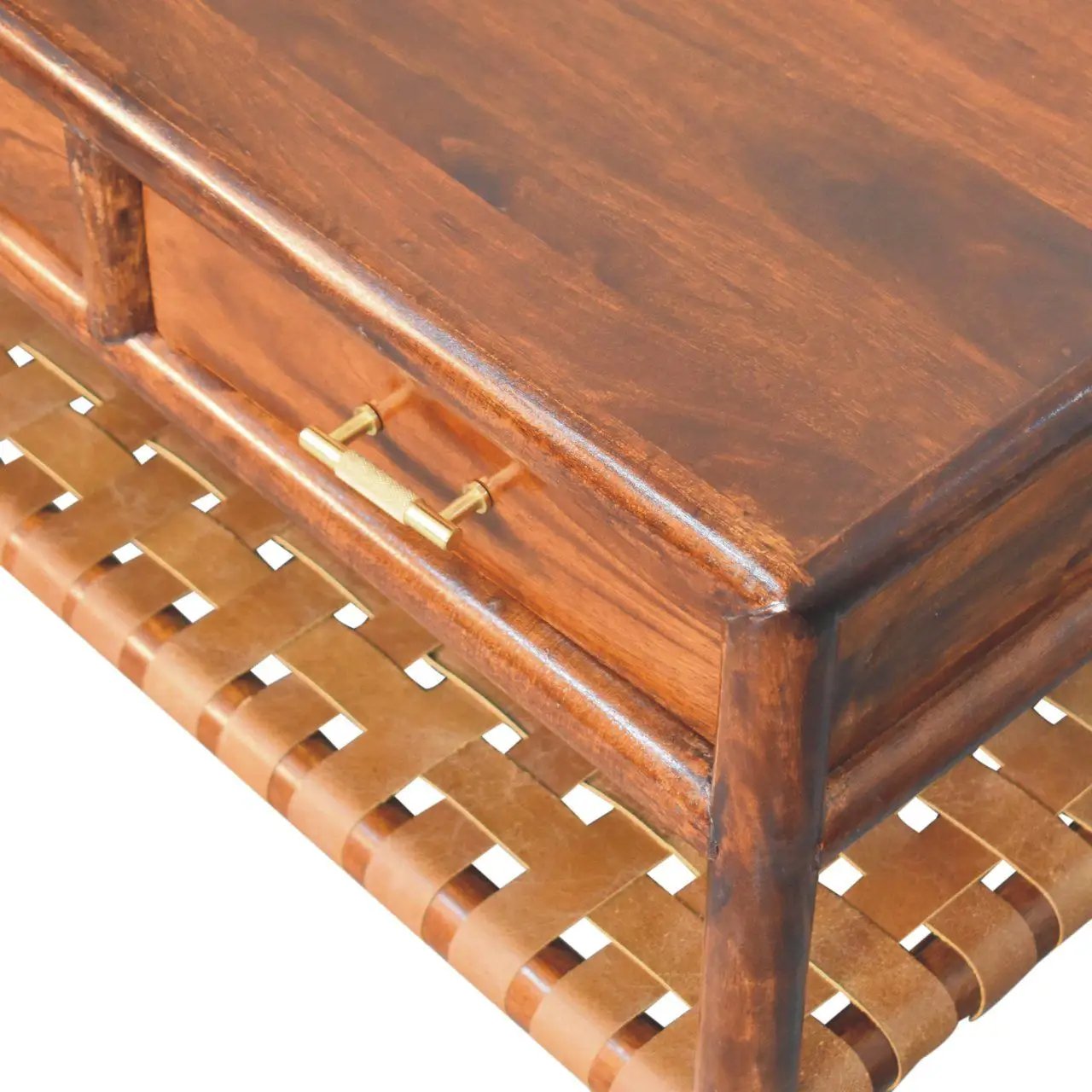 Regency - Woven Console Table With 2 Drawers - Brown by HouseOfZazla